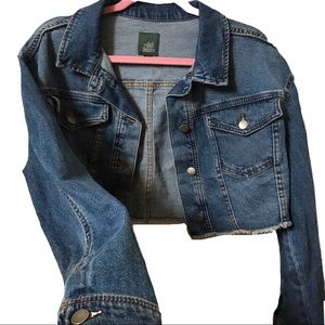 Wildfable denim cropped jacket NWOT